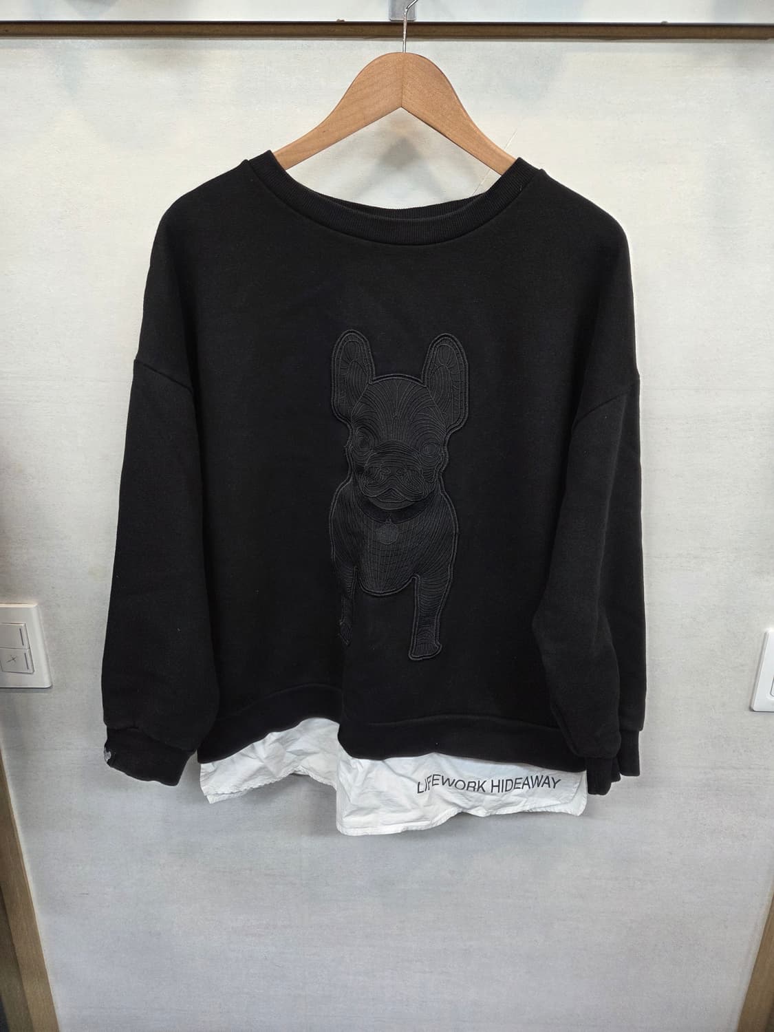 라이프워크 빅라독 레이어드 기모 맨투맨 프리  상품이미지1