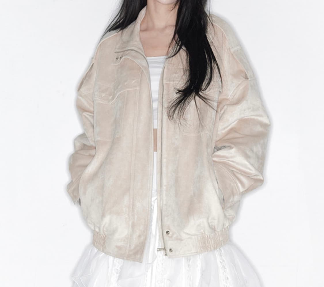 더티스 the tis MINI HEART SUEDE JUMPER 상품이미지1