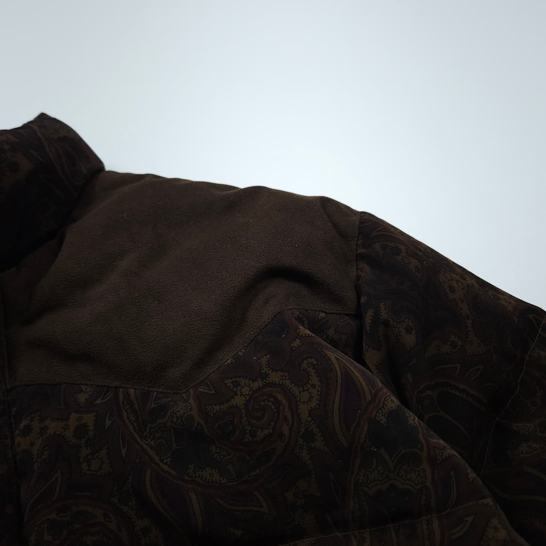 JSCIPIO 아카이브 페이즐리 패턴 스웨이드 배색 다운 자켓 (L) 상품이미지3