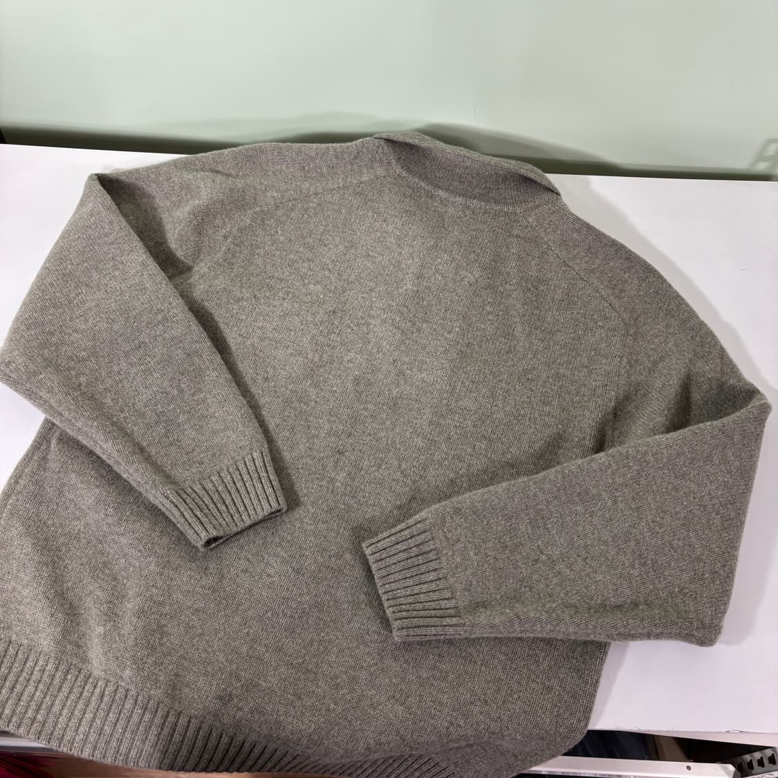 XL 유니클로U 베이지 램스울 니트 가디건 상품이미지3