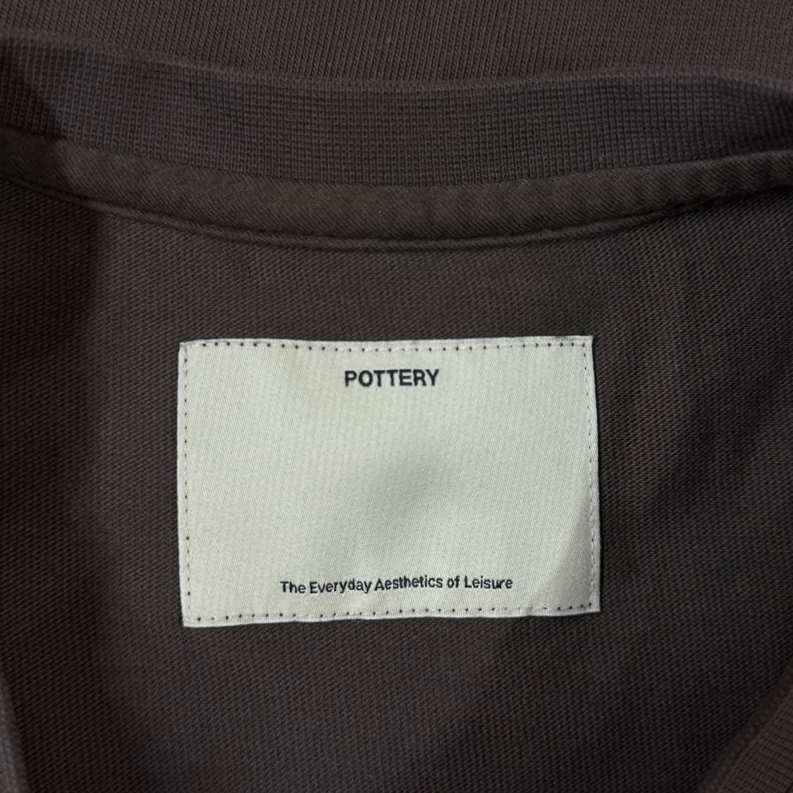 포터리(POTTERY) 컴포트 반팔 티셔츠 다크브라운 상품이미지5