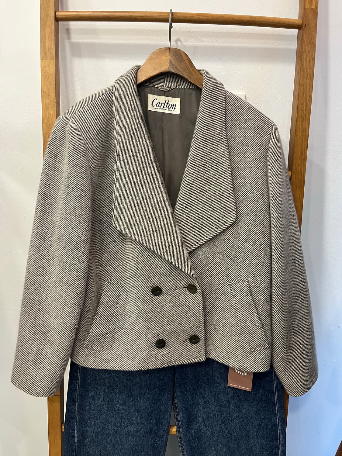 Carlton 헤링본 더블 버튼 자켓 상품이미지1