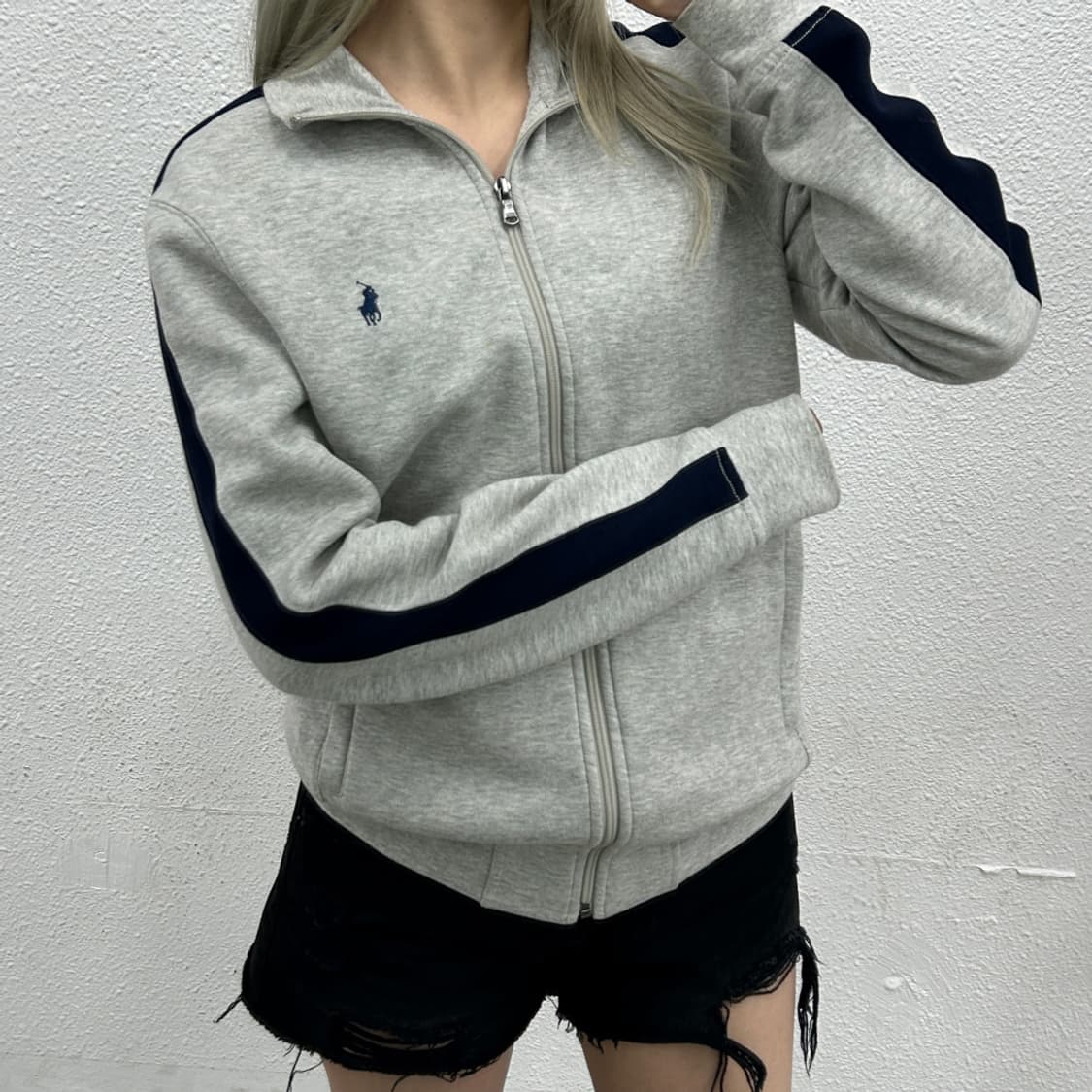 폴로 랄프로렌 네이비포니 네이비라인 그레이 집업 S 상품이미지1