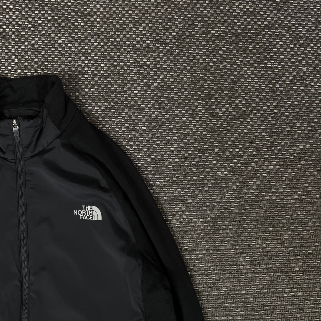 노스페이스 블랙 나일론 면 혼방 집업 자켓 100 상품이미지3