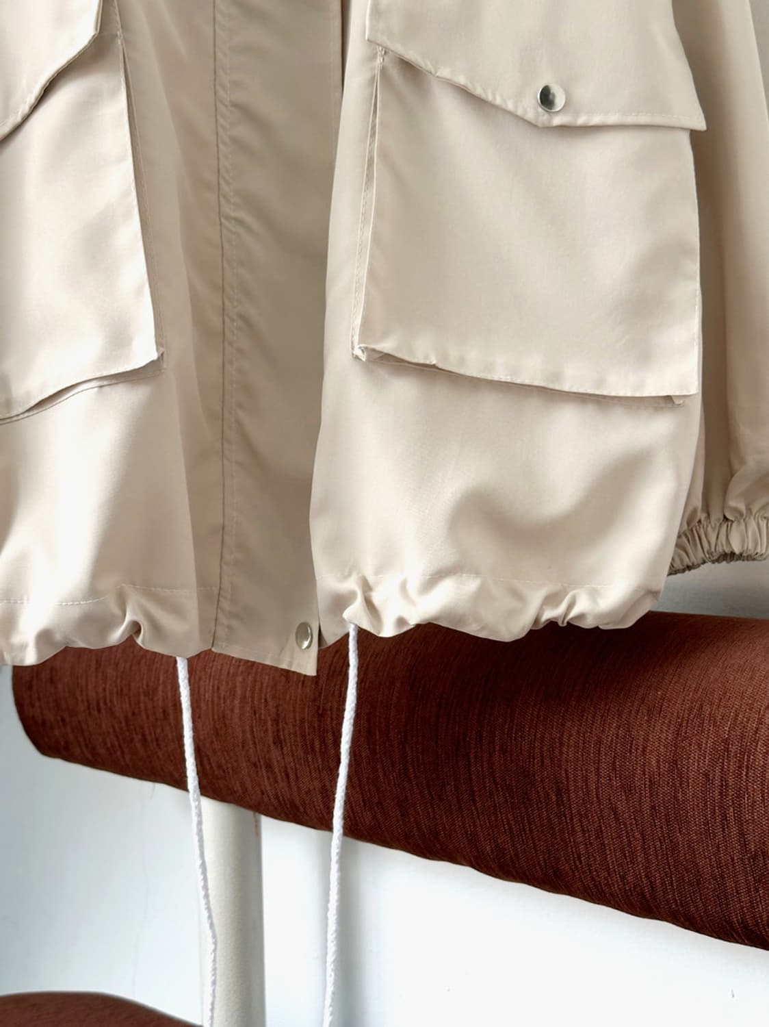 Light poly wide design mid parka 상품이미지4