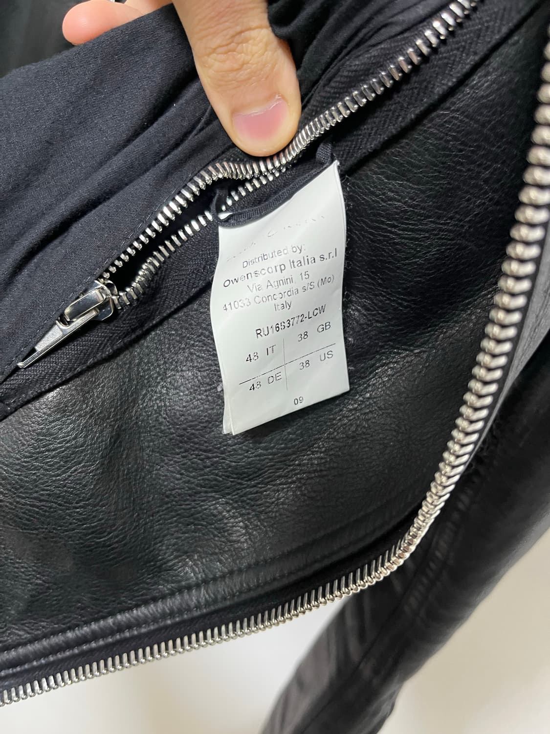 릭오웬스 레더 자켓 상품이미지3