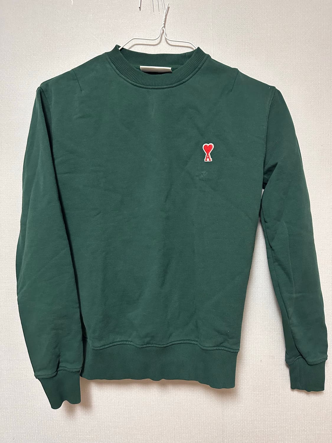 아미 AMI 하트 로고 맨투맨 그린 S 사이즈 상품이미지1