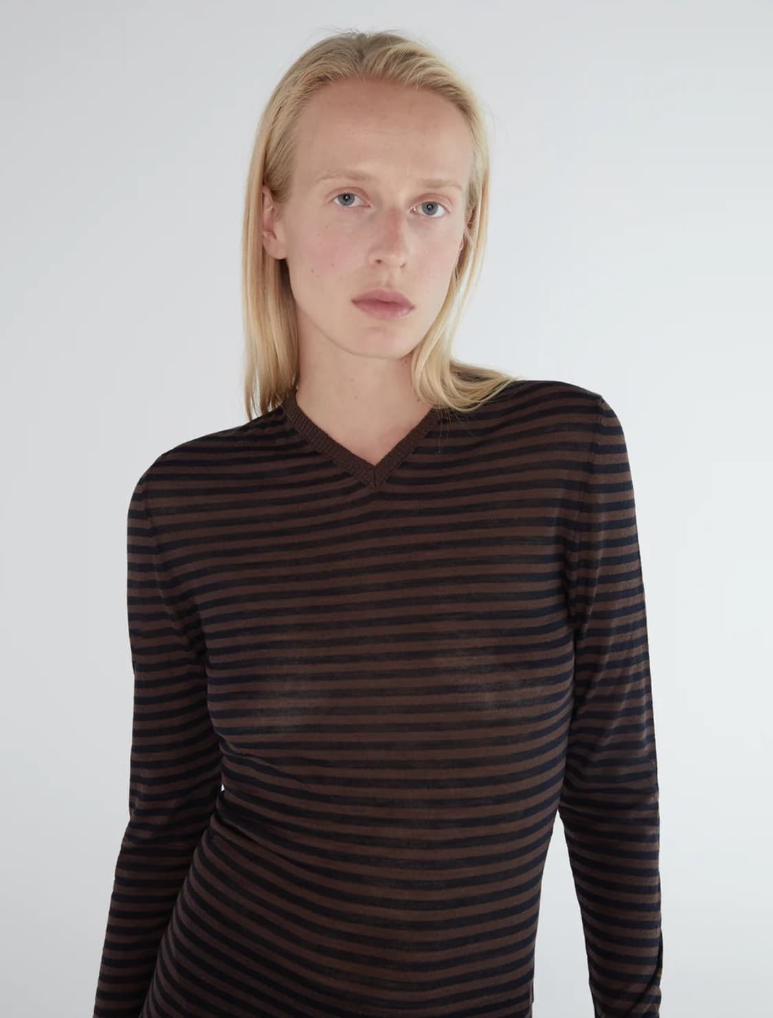 [S]팔로마울 Iglú 스트라이프 니트/브라운 상품이미지1