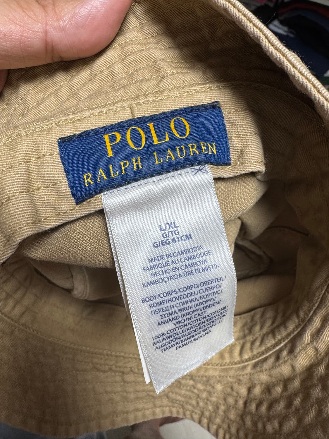 폴로 랄프로렌 베이지 L/XL 버킷햇 상품이미지3