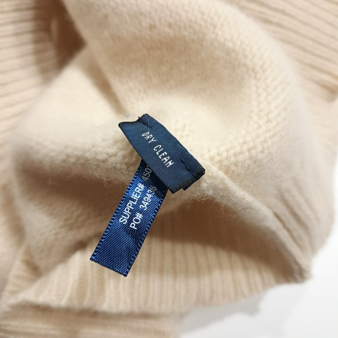 CL560 S 폴로 00s 램스울 가죽풀러 크림 하프집업 니트 스웨터 상품이미지5