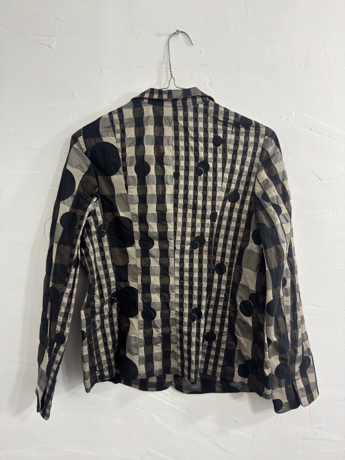 dot&check design jacket 상품이미지4