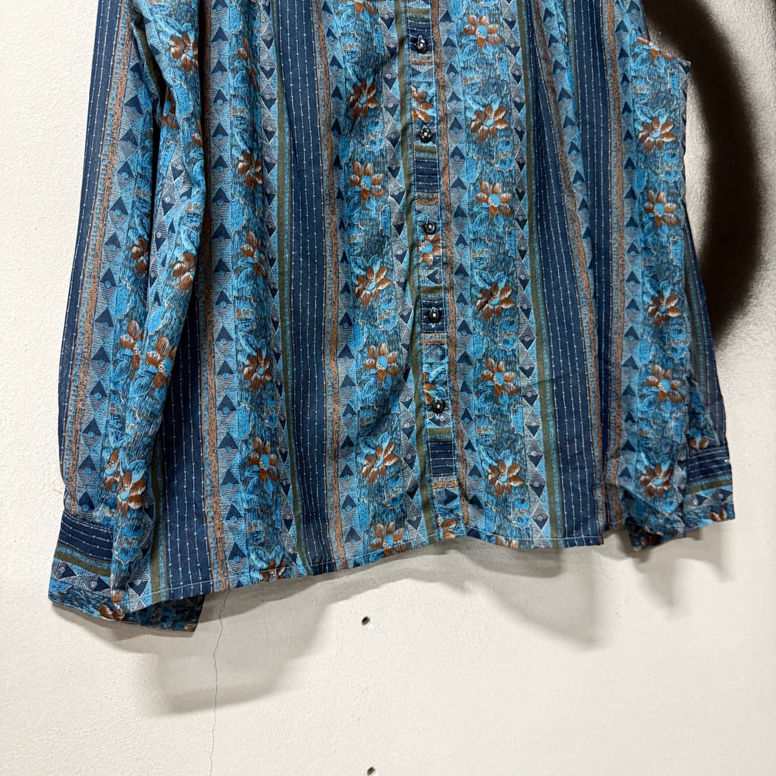 VTG 빈티지 에스닉 히피 스트라이프 멀티 패턴 긴팔 셔츠 상품이미지4