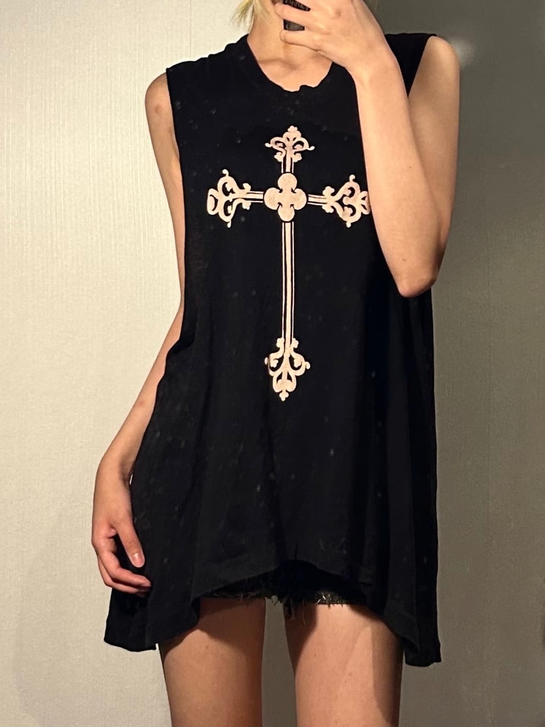 cross punk sleeveless 상품이미지1