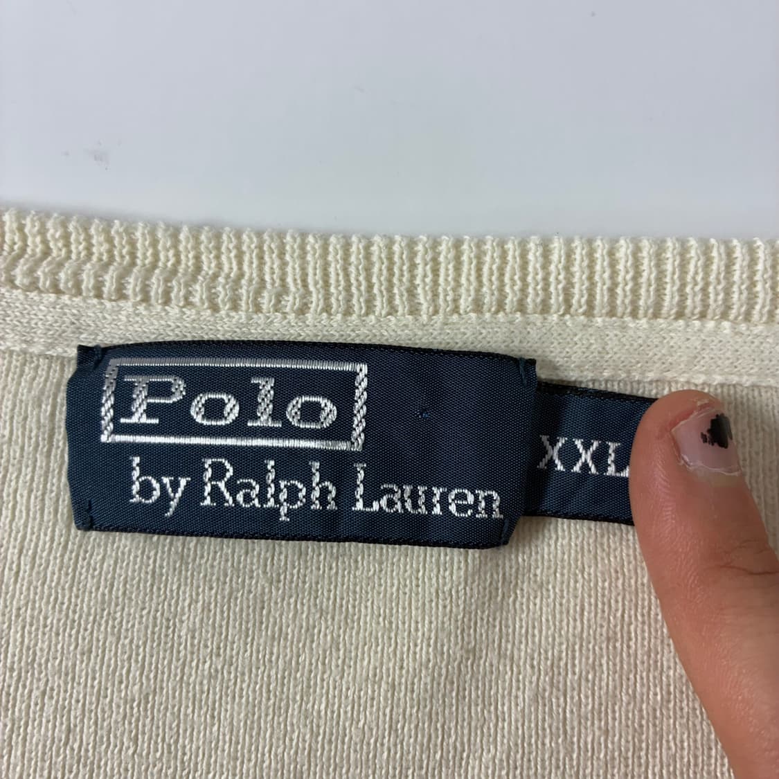 Polo  폴로 랄프로렌 자수 코튼 아이보리 니트   상품이미지5