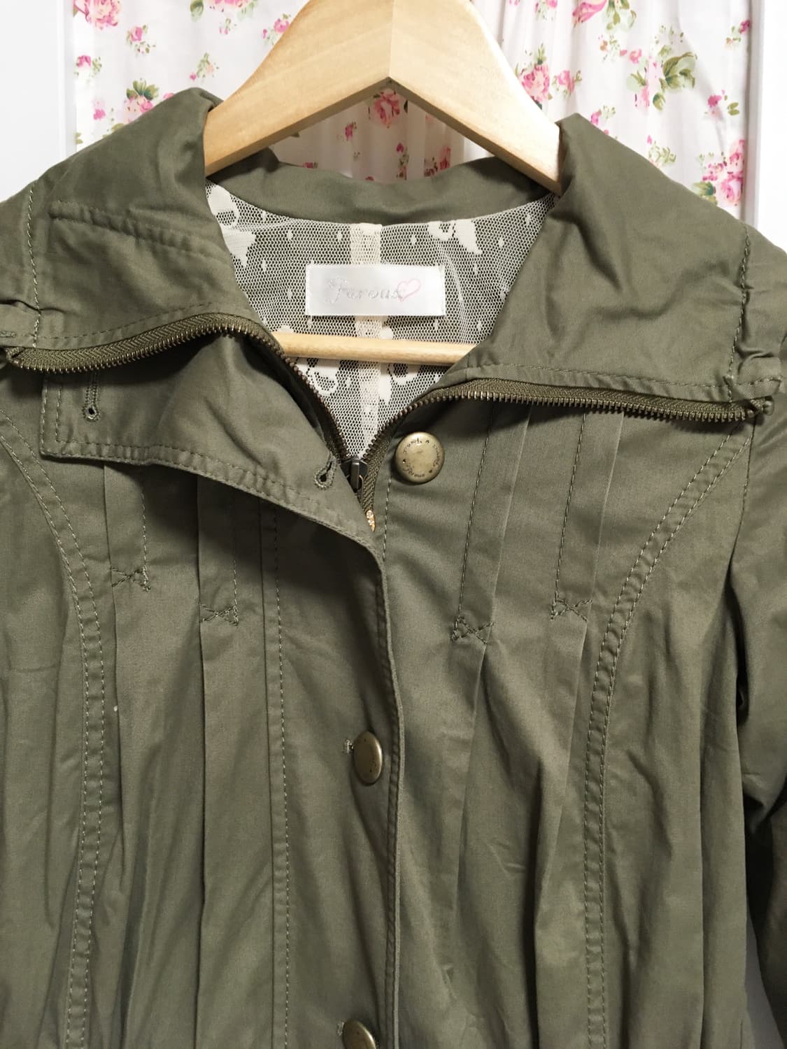 빈티지 리본포켓 카키 야상 자켓 상품이미지2