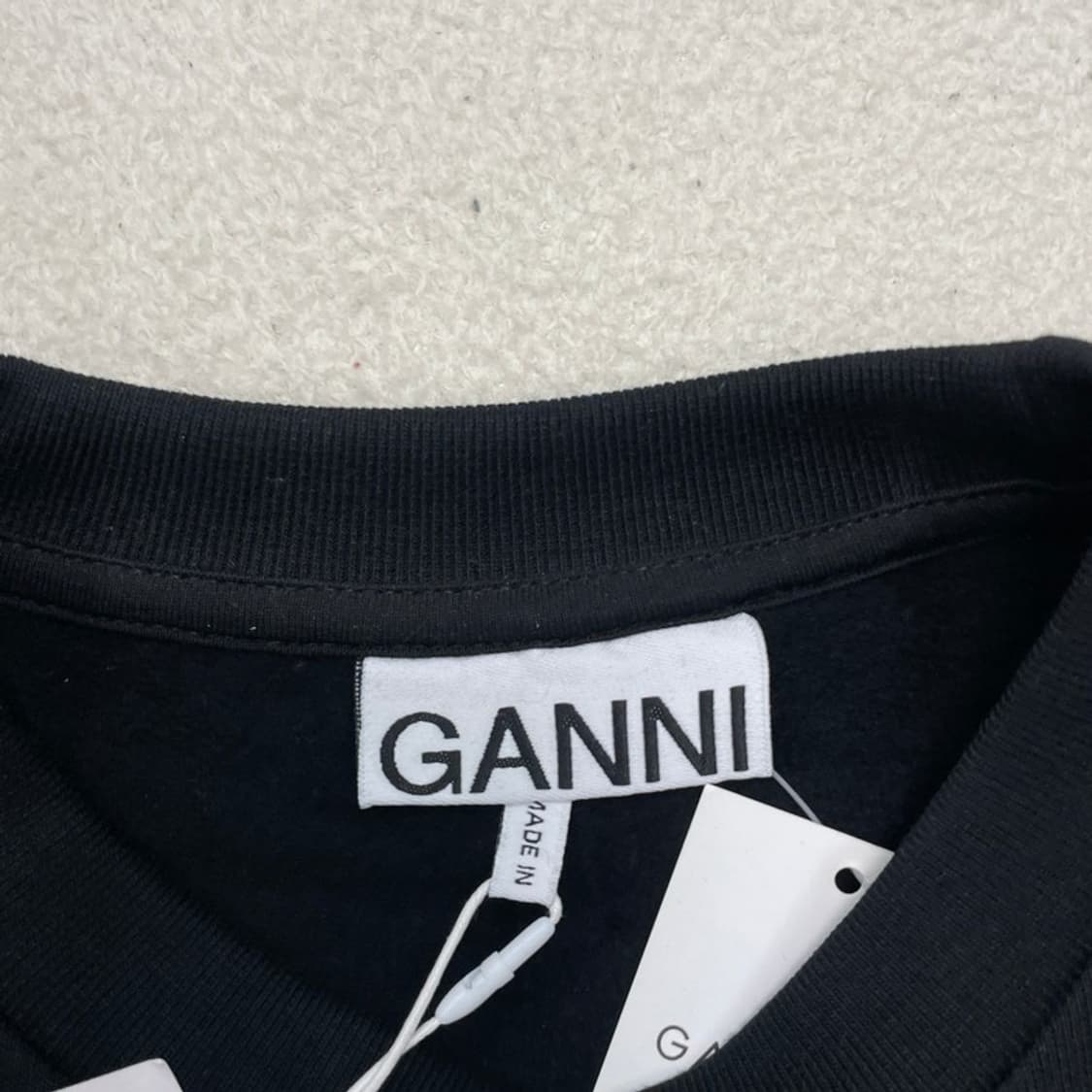 (새상품)GANNI 맨투맨 블랙 XS 상품이미지5