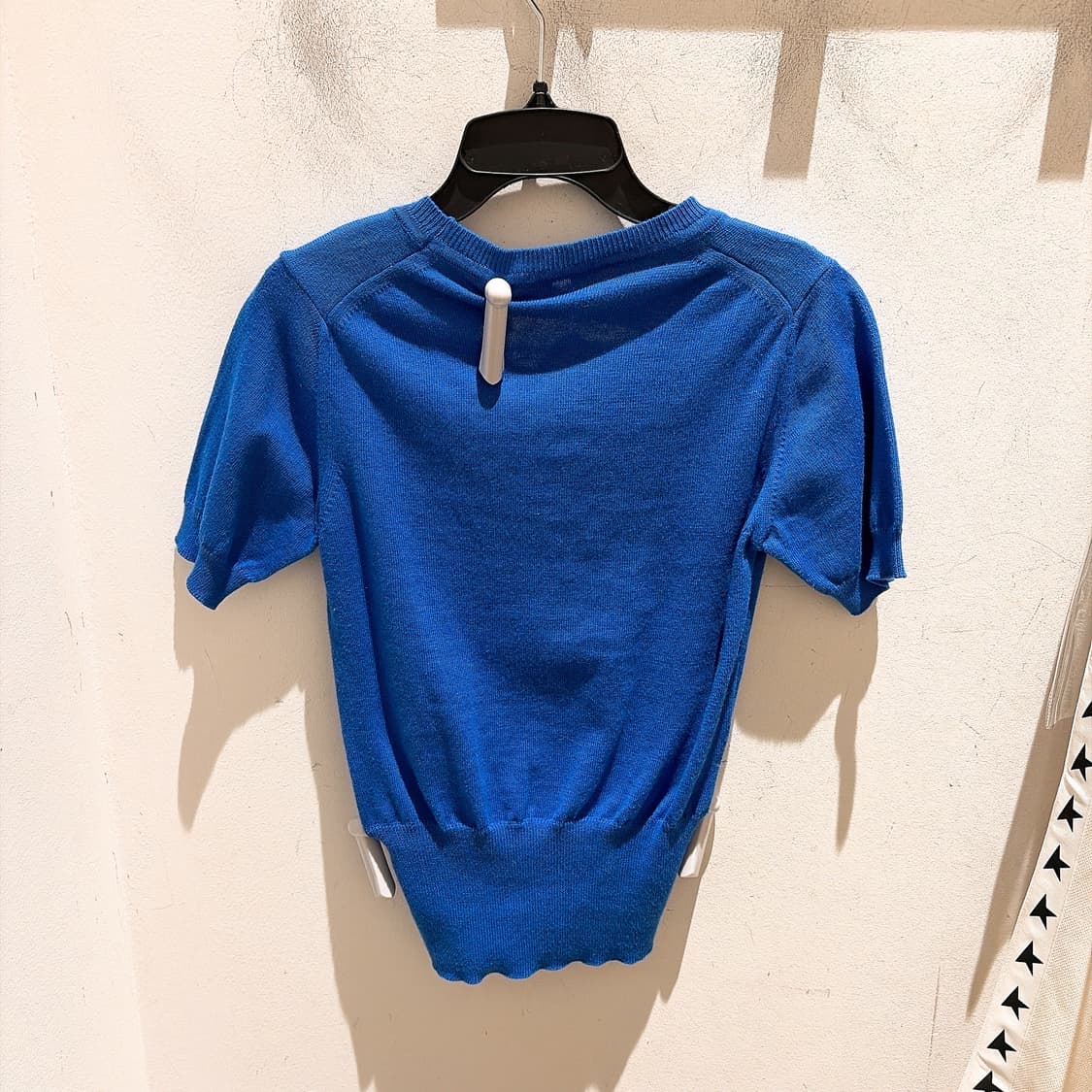 (정품/새상품) 비비안웨스트우드 여성 블루 코튼 캐시미어 반팔 니트 상품이미지3