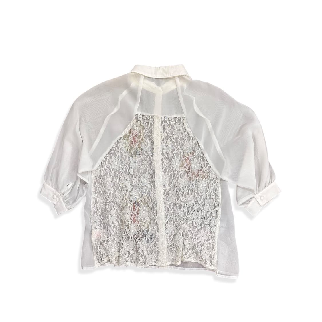 Back Lace See Through Bjork Shirt 상품이미지2