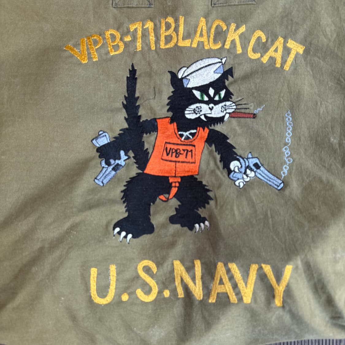 U.S.NAVY 블랙캣 토트백 카키 상품이미지2