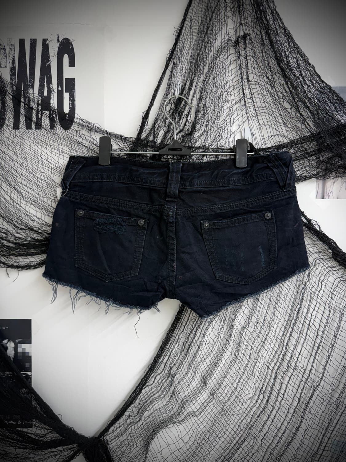 Punk painted stud shorts 상품이미지4