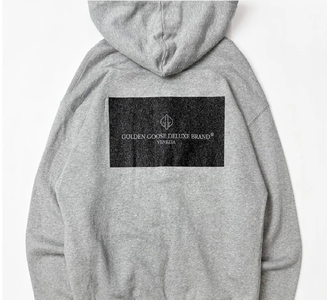 [L] 골든구스 백프린팅 로고 후드 집업 자켓 상품이미지1