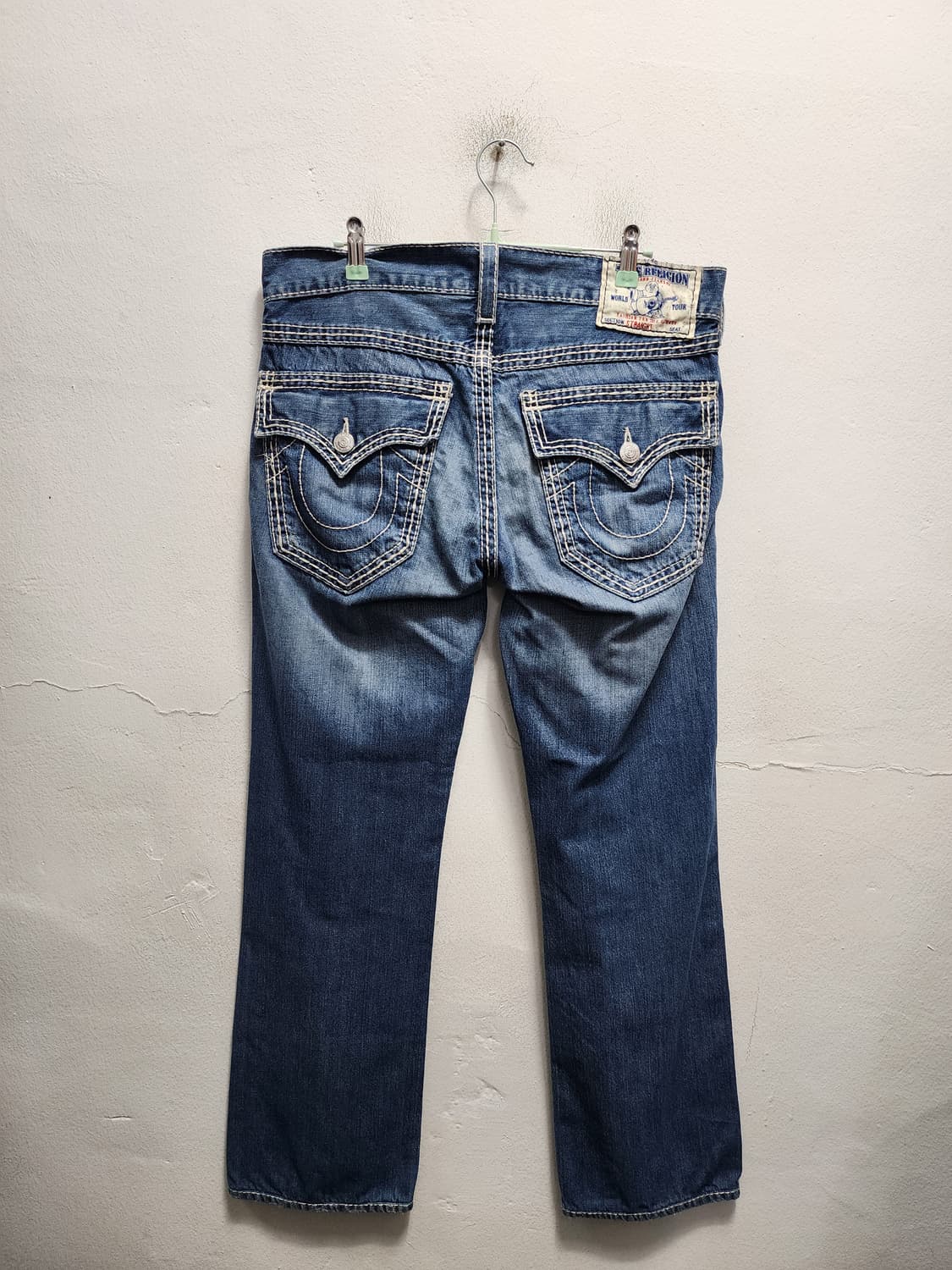 USA 트루릴리젼 y2k 스티치 데님 팬츠 상품이미지1