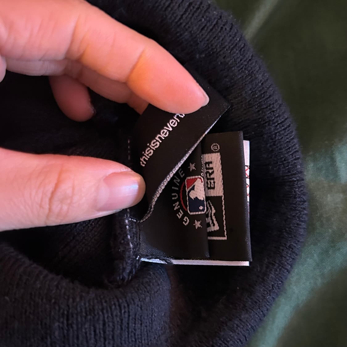 뉴에라x디스이즈네버댓 콜라보 비니 네이비  상품이미지3