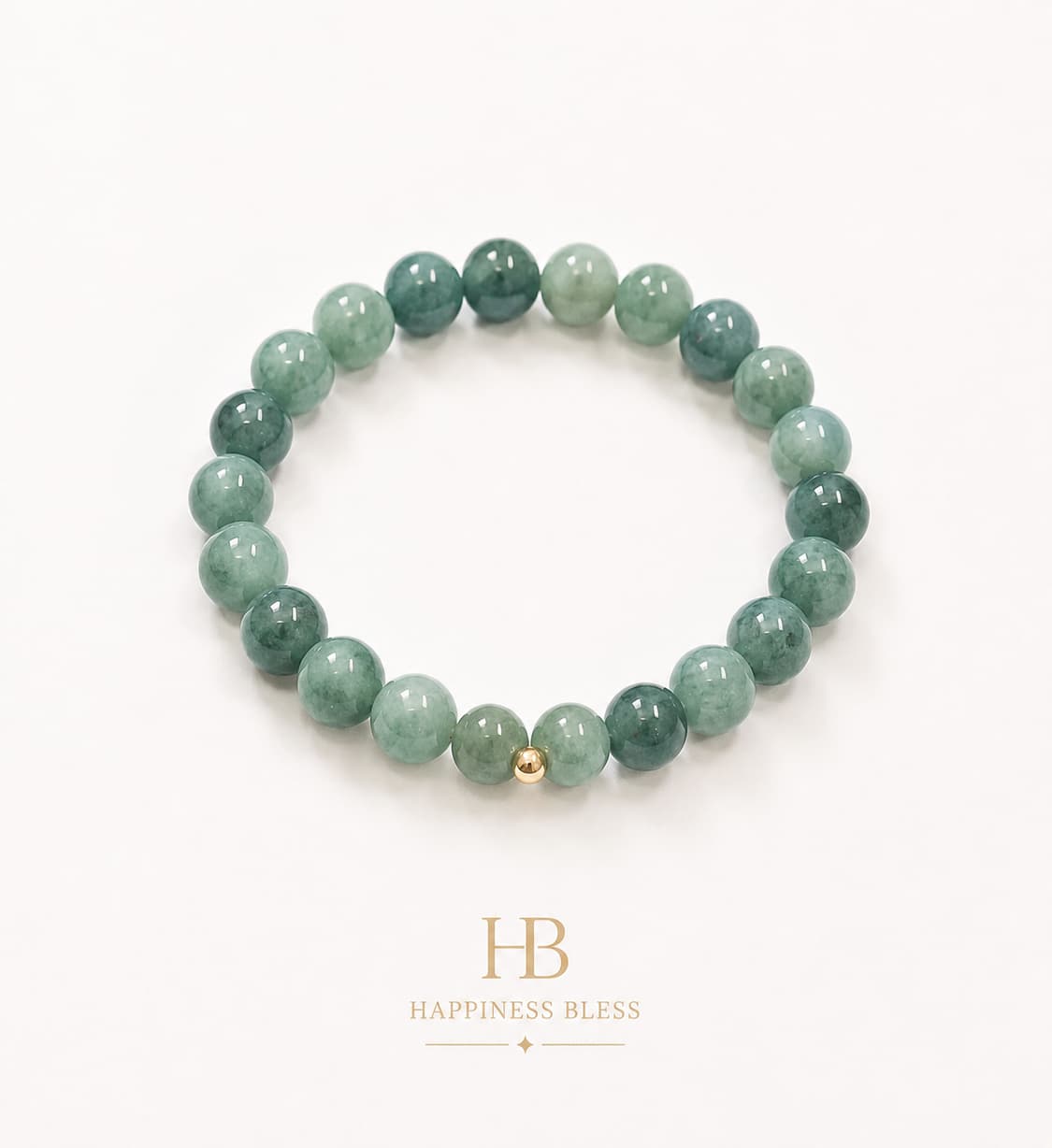 그린 버마옥(8mm)+14k 골드필드 원석팔찌 상품이미지2