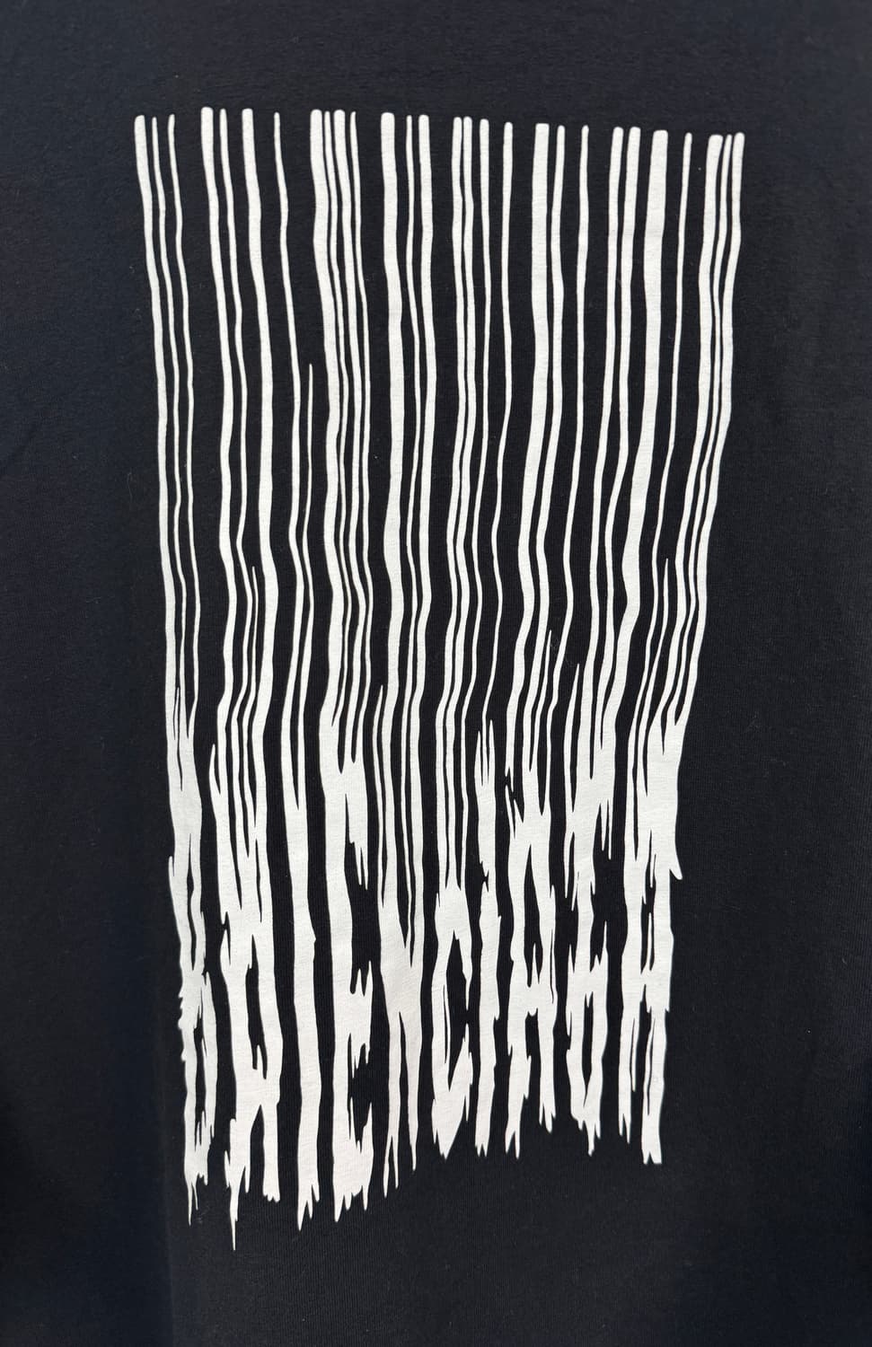 BALENCIAGA 발렌시아가 바코드 로고 오버사이즈 티셔츠 M 상품이미지5