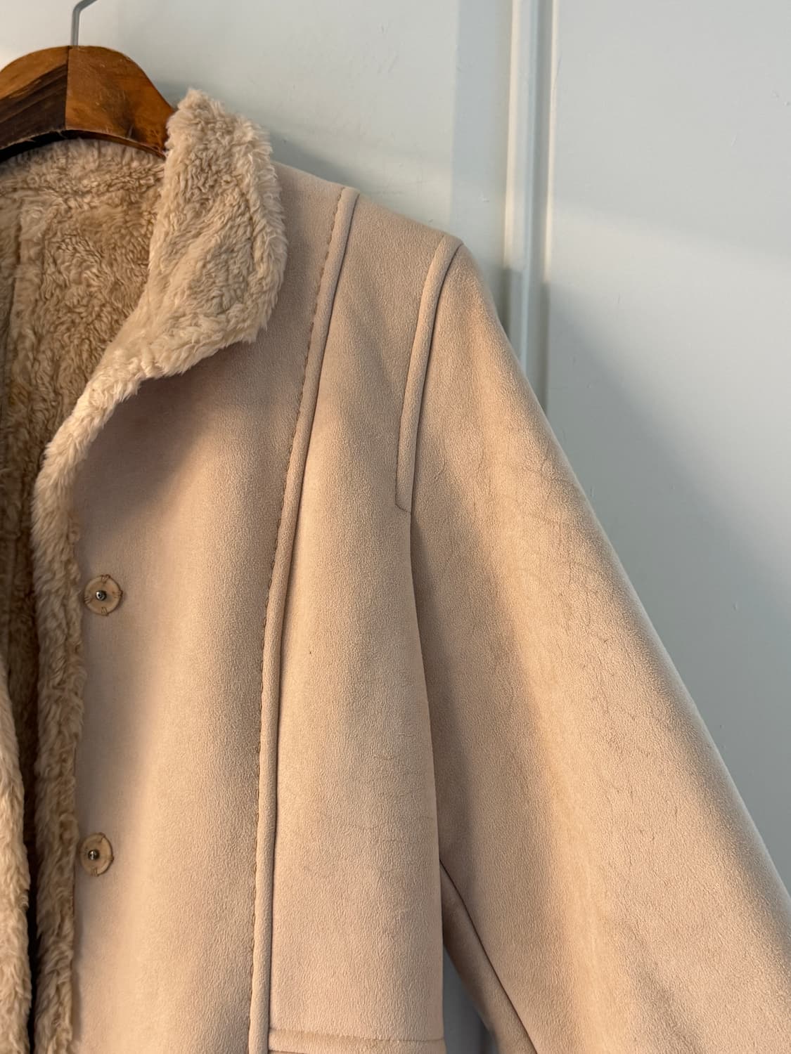 일본빈티지 베이지 무스탕 상품이미지5