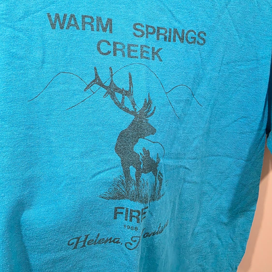 헤인즈 사슴 그래픽 프린트 빈티지 티셔츠 상품이미지4