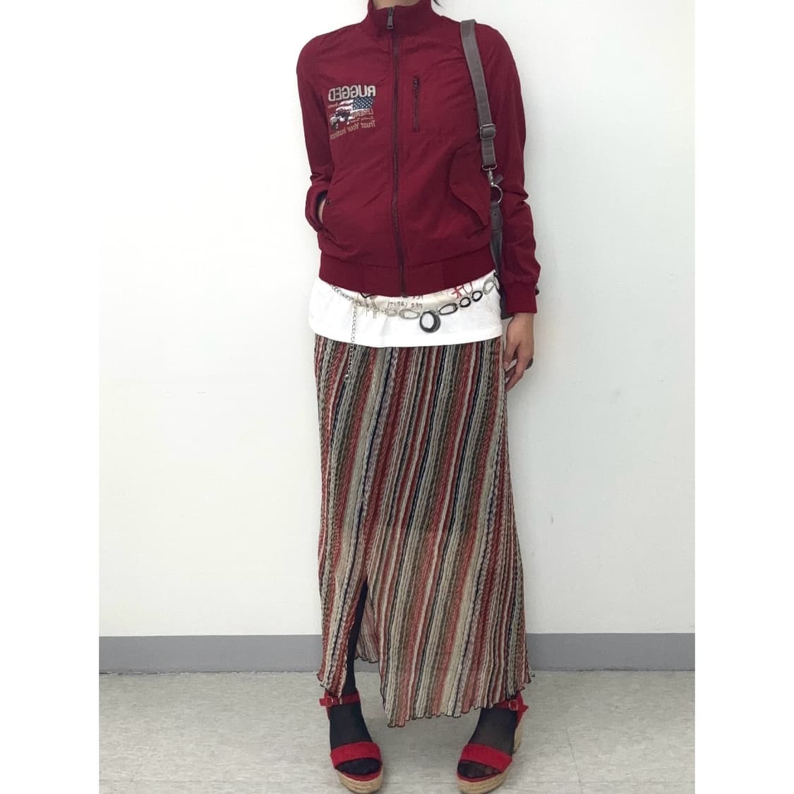 빈티지 레드 웨지힐 샌들 상품이미지6