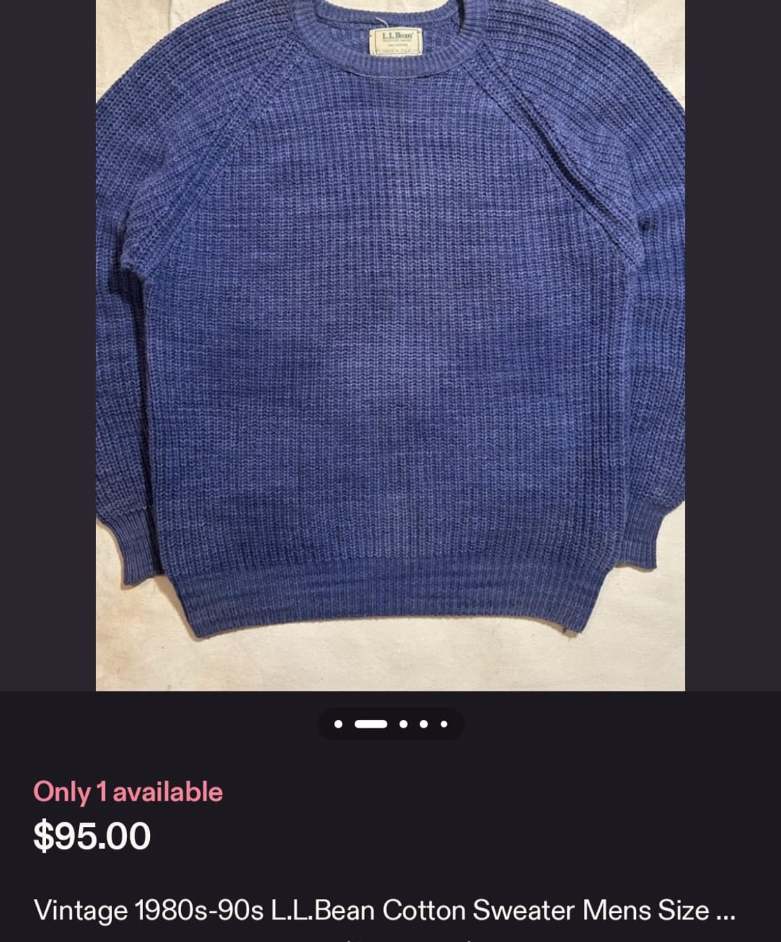 80s L.L.Bean "Blue Jeans" 코튼 스웨터 상품이미지5