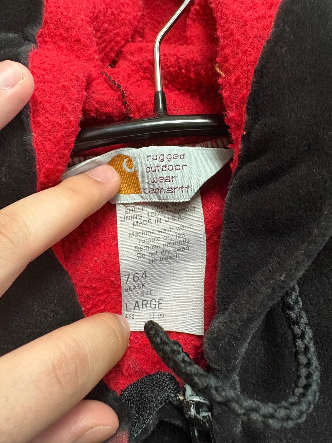 칼하트 764 벨루어 후드집업 L 상품이미지3