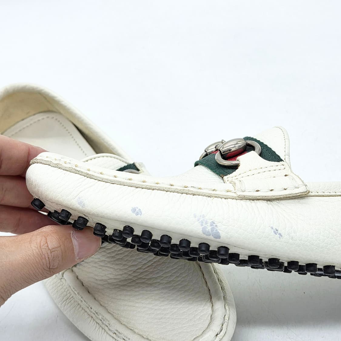  구찌 265309 홀스빗 우먼스 드라이빙슈즈 화이트 (36)  상품이미지4