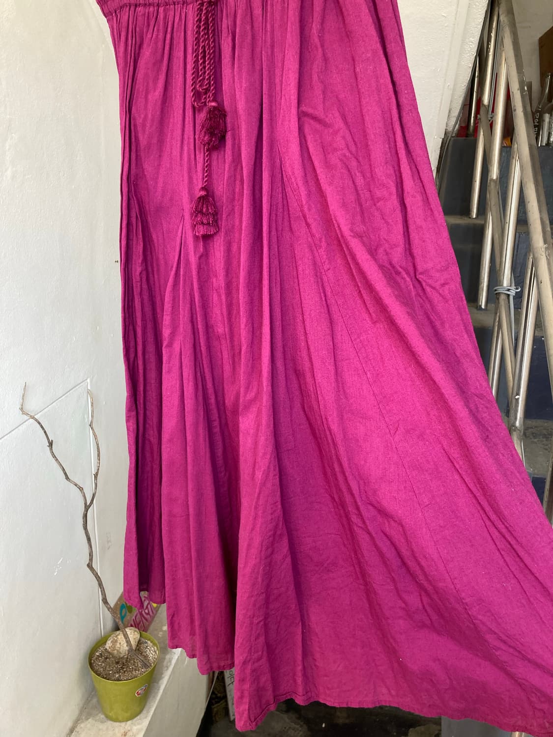 빈티지 퍼플 롱 스커트 상품이미지4