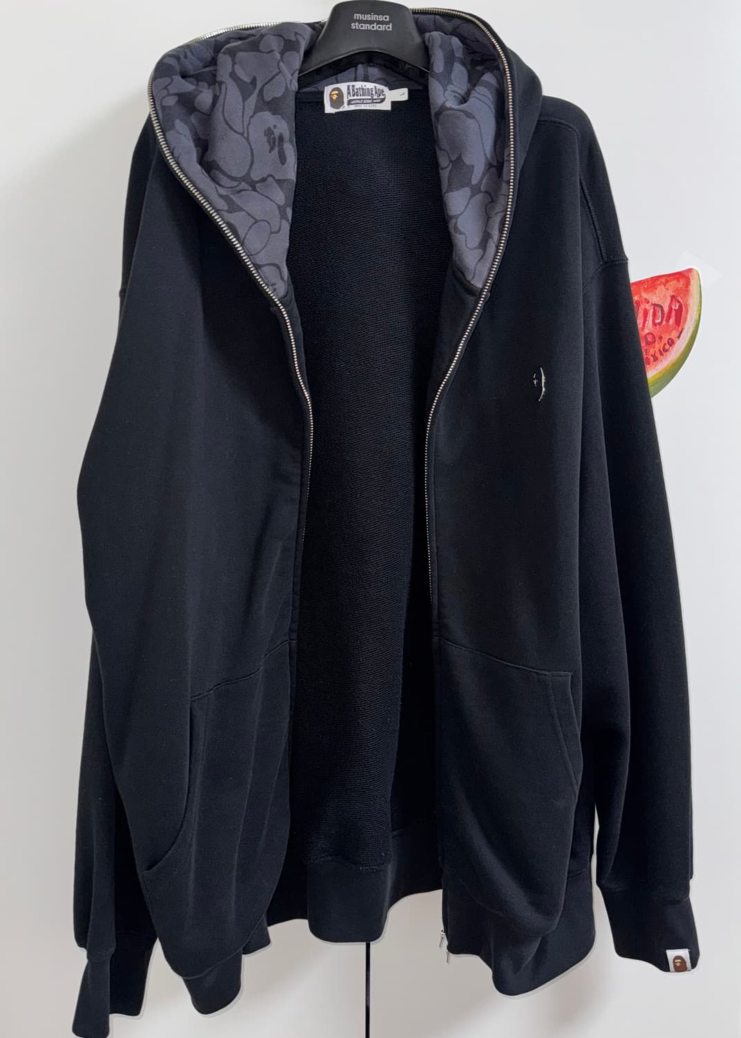 베이프 원포인트 후드집업 L 상품이미지5