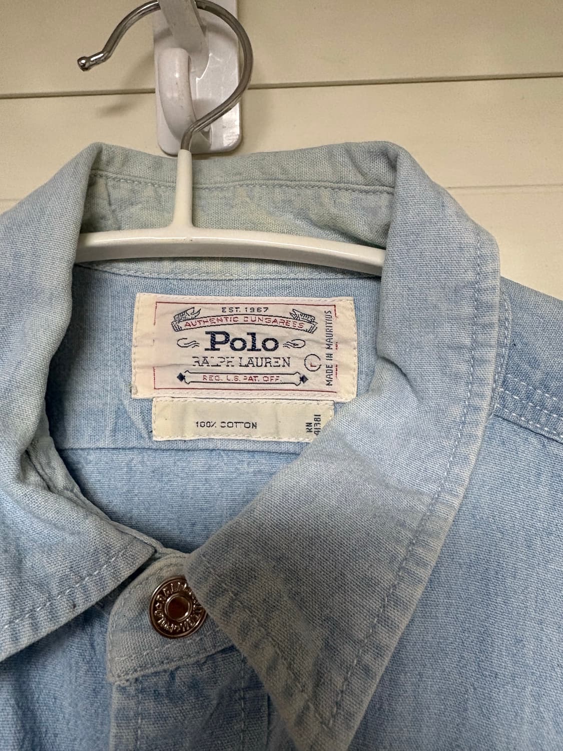 폴로 덩가리 샴브레이 워크셔츠(L) 상품이미지2