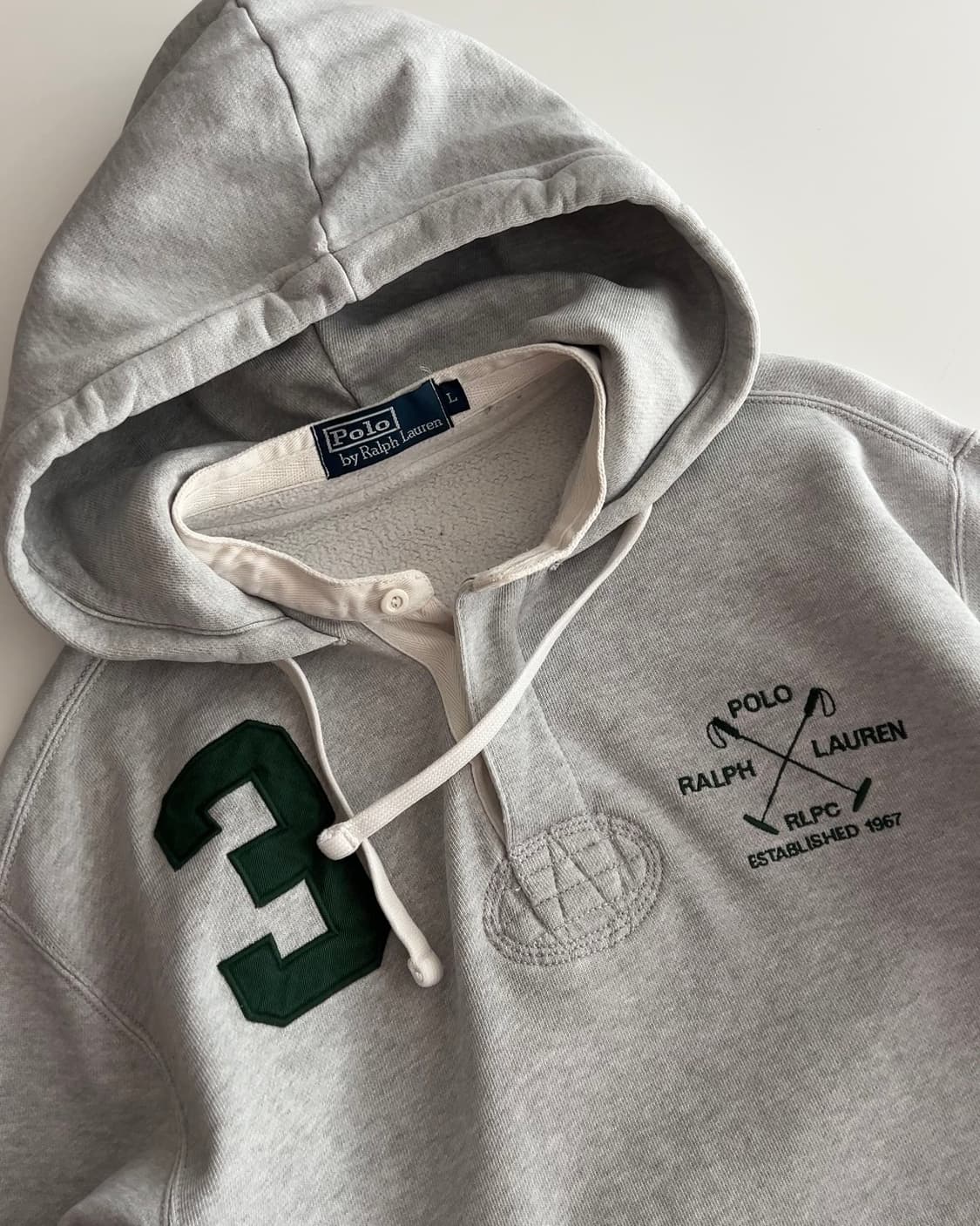 폴로 랄프로렌 그레이 헨리 후드티 L 상품이미지2