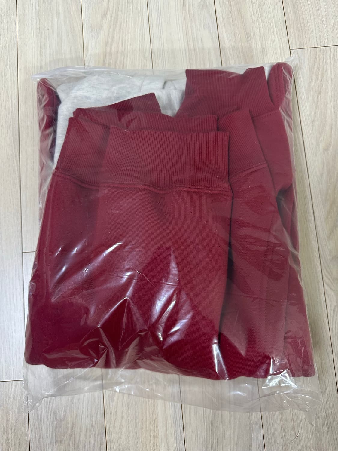 아이앱 스튜디오 24 크리스마스 후드 버건디 오트밀 L 상품이미지2