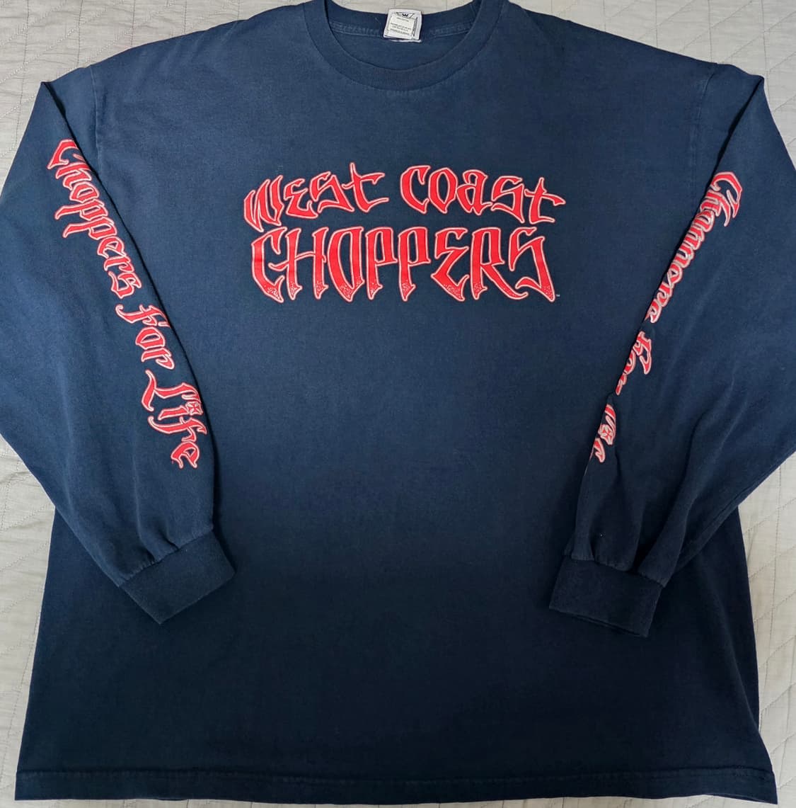 [3XL] 빈티지 WCC 웨스트 코스트 차퍼스 폰트 롱슬리브 네이비 상품이미지1