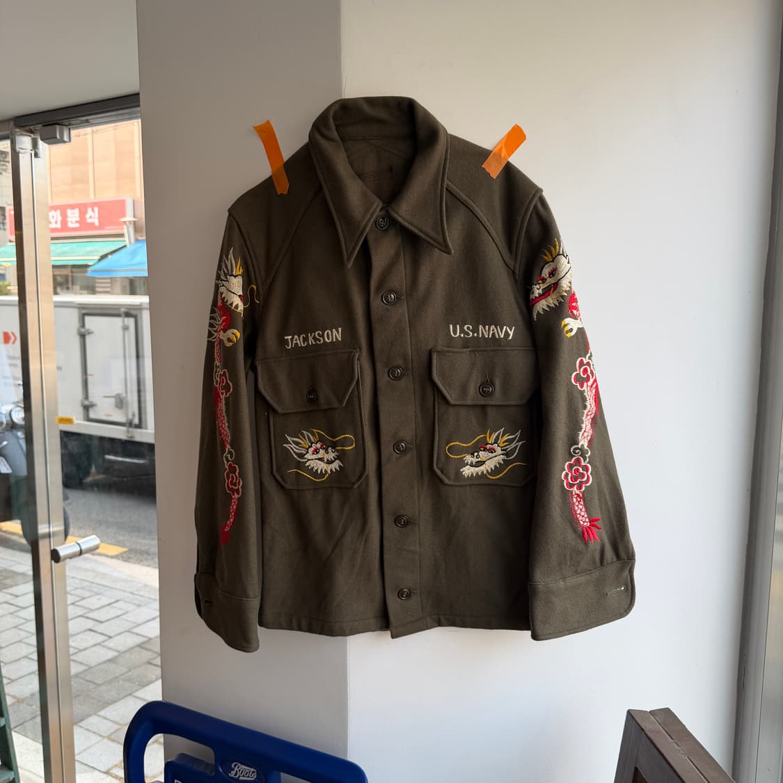 US navy 엠브로이드 셔츠 자켓 상품이미지1