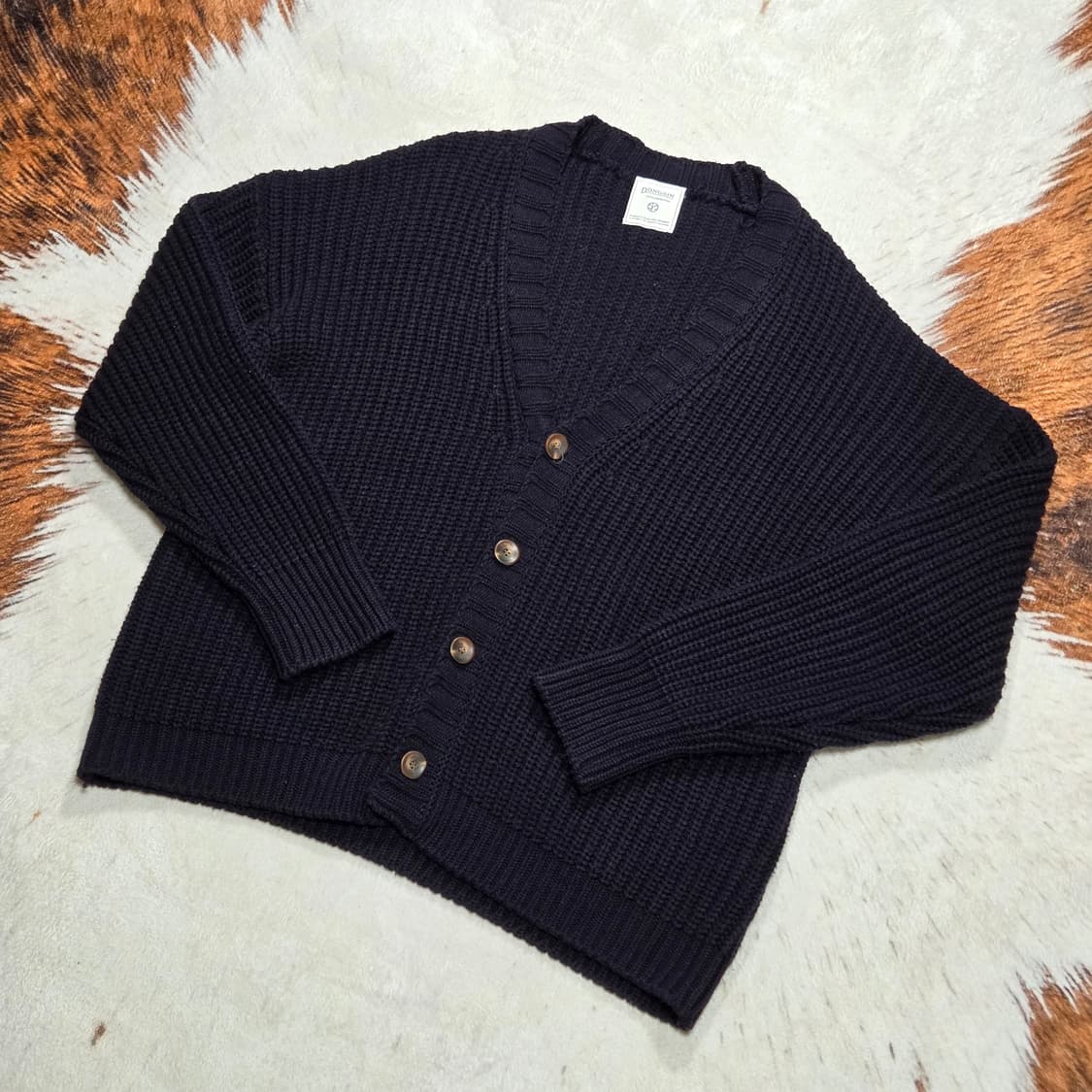 빈티지 네이비 브이넥 가디건 상품이미지1
