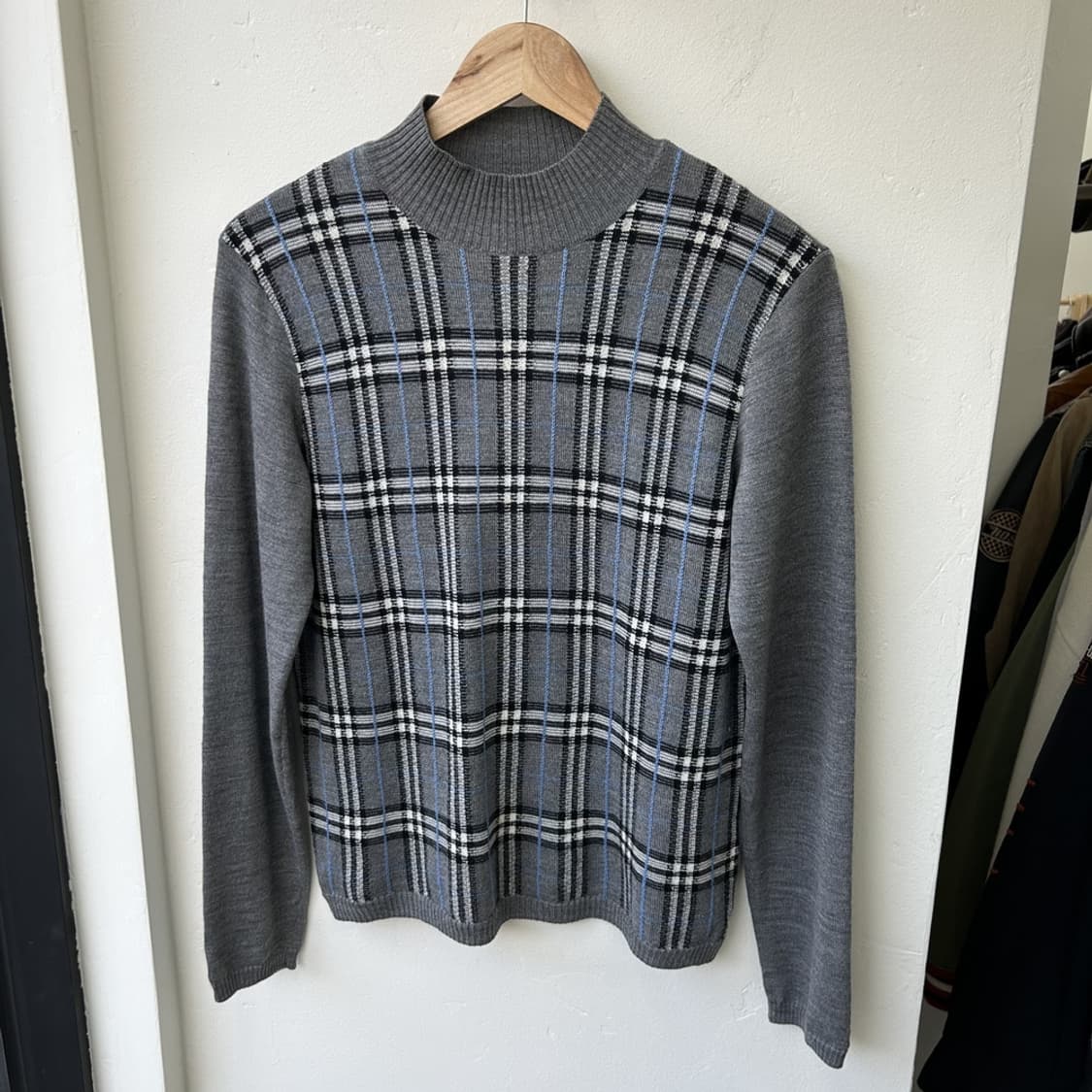15345 - 버버리 체크 울 니트 (울 95%) 상품이미지2