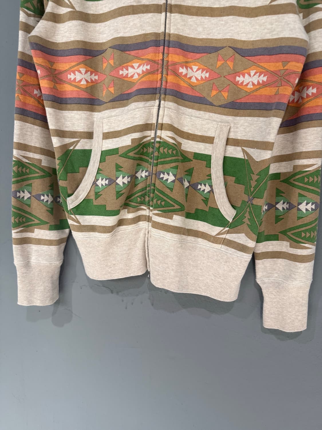 ethnic pattern 2-way hood zip-up 상품이미지6