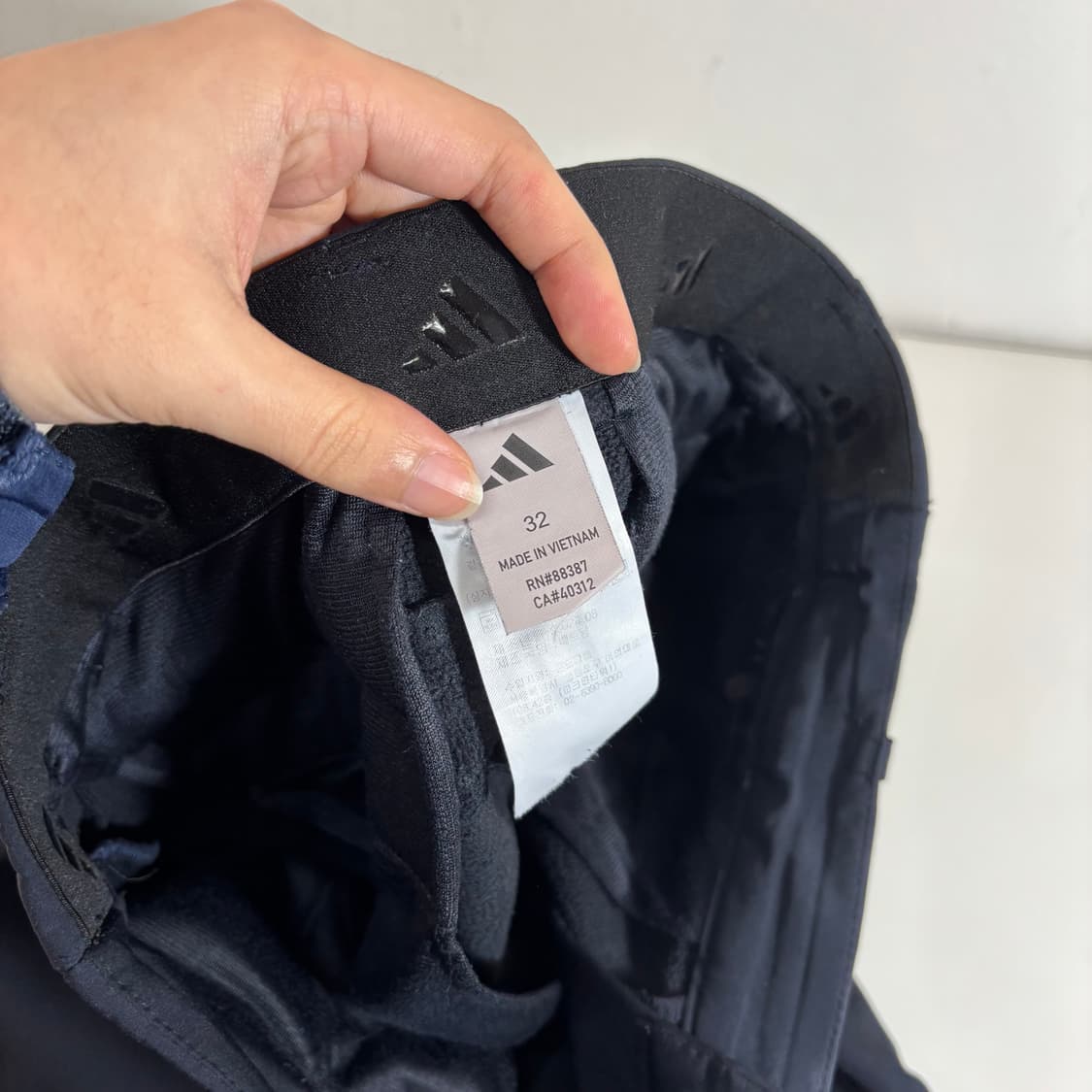 32 L 아디다스골프 다크네이비 레귤러핏 기모 방한 골프팬츠 상품이미지4