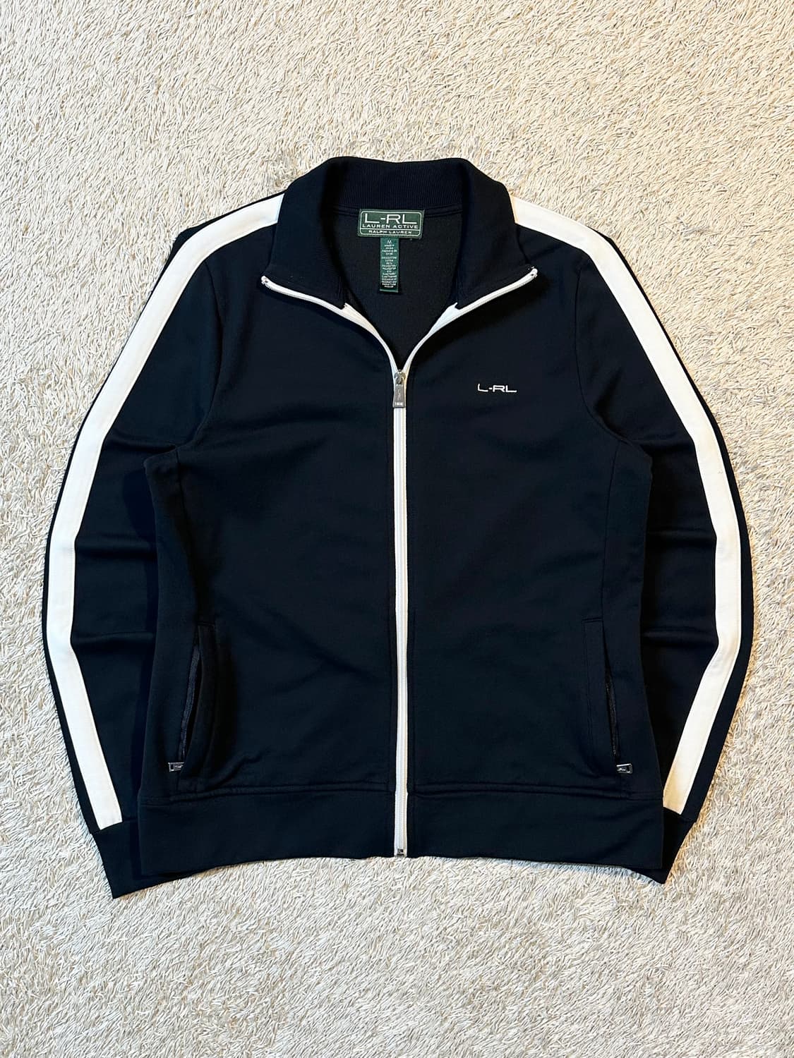 희귀) 로렌 랄프로렌 아카이브 사이드라인 로고 집업 져지 상품이미지1