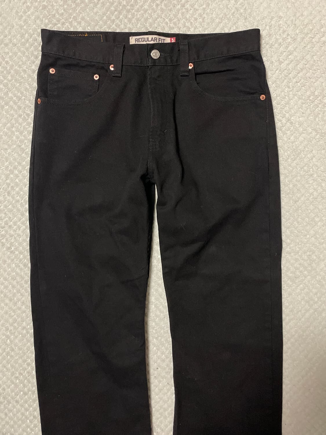 [31X32] 리바이스 00s 505 레귤러 핏 흑청 데님 팬츠 상품이미지3