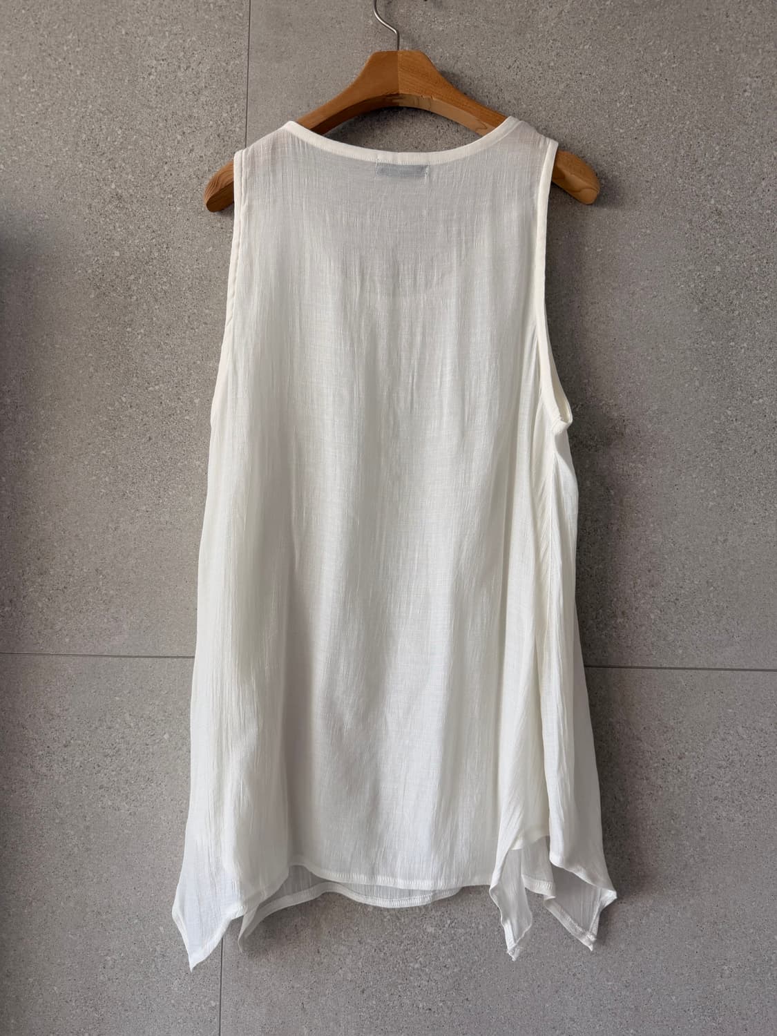 롱 나시 레이어드 시스로 화이트 상품이미지2