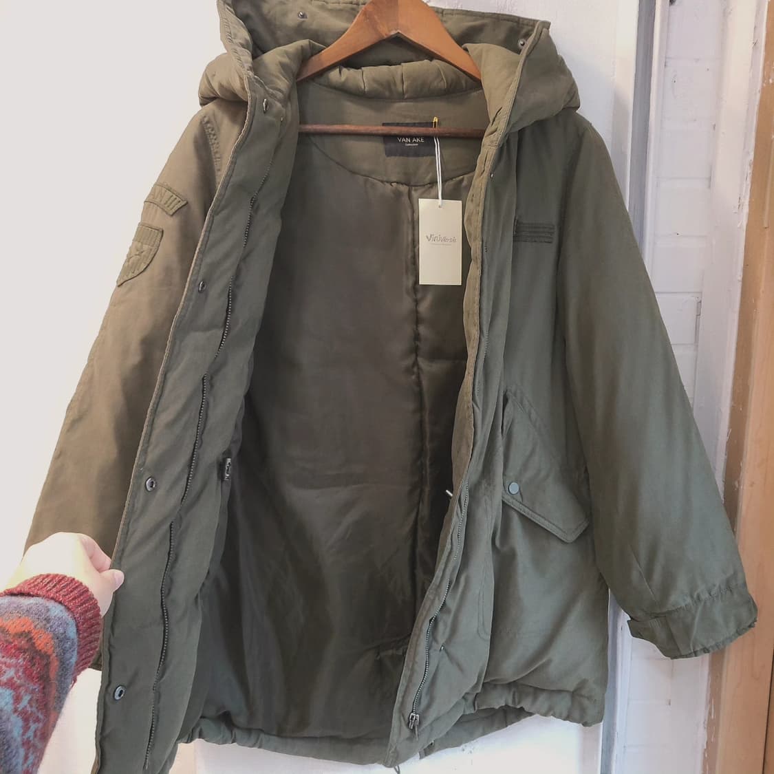 Vanake 여성 덕다운 야상 패딩점퍼 M 상품이미지6